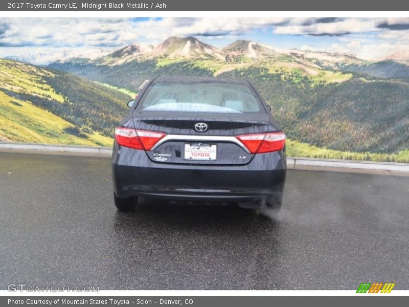 Midnight Black Metallic / Ash 2017 Toyota Camry LE