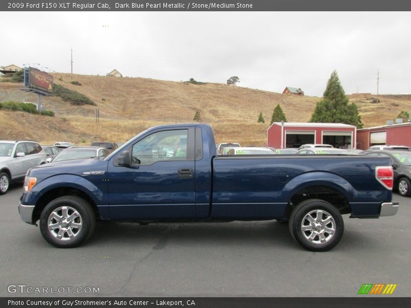 Dark Blue Pearl Metallic / Stone/Medium Stone 2009 Ford F150 XLT Regular Cab