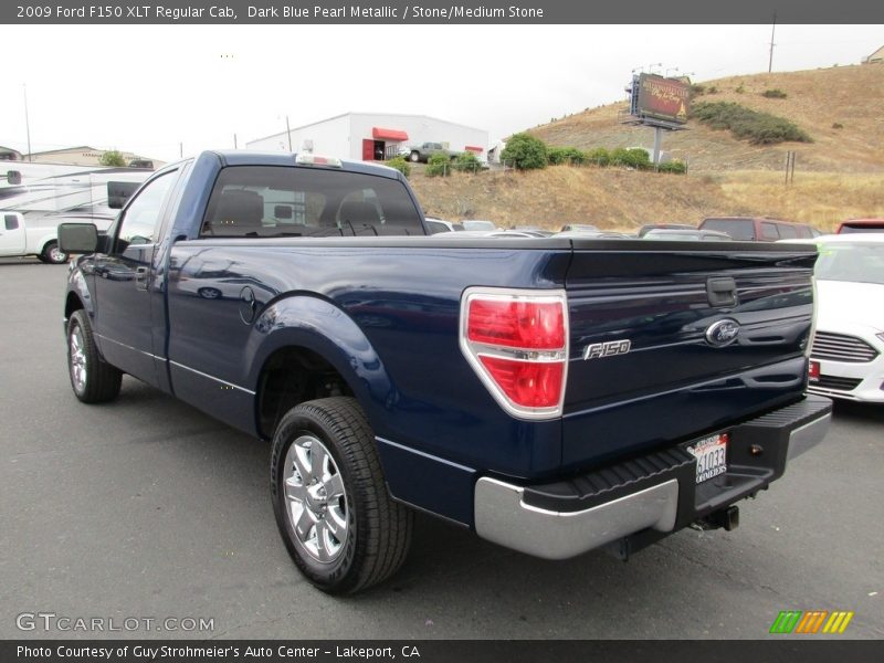 Dark Blue Pearl Metallic / Stone/Medium Stone 2009 Ford F150 XLT Regular Cab