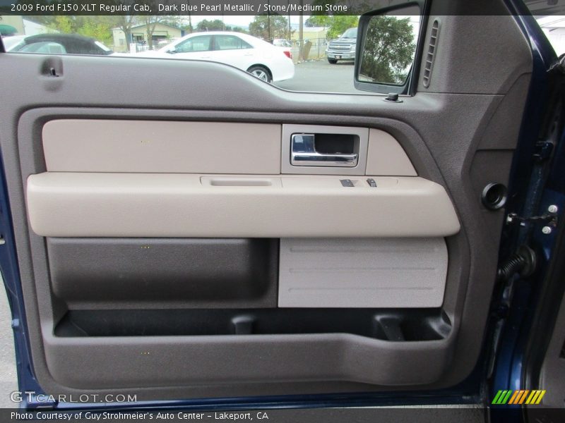Dark Blue Pearl Metallic / Stone/Medium Stone 2009 Ford F150 XLT Regular Cab