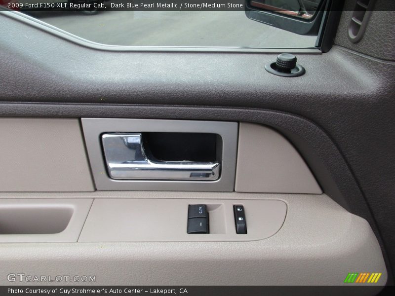 Dark Blue Pearl Metallic / Stone/Medium Stone 2009 Ford F150 XLT Regular Cab