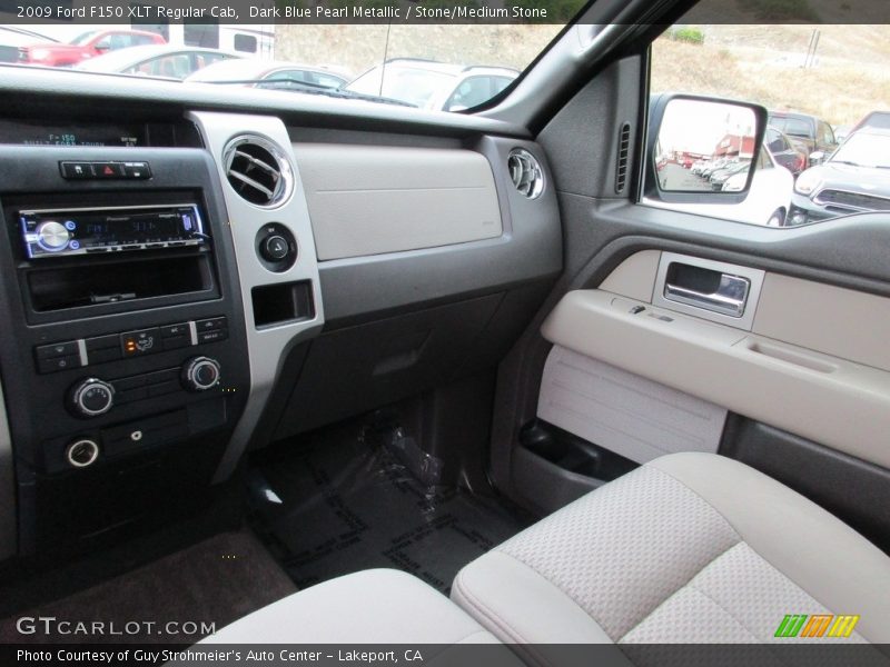 Dark Blue Pearl Metallic / Stone/Medium Stone 2009 Ford F150 XLT Regular Cab