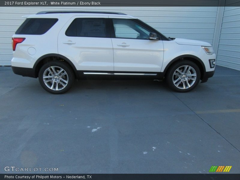 White Platinum / Ebony Black 2017 Ford Explorer XLT