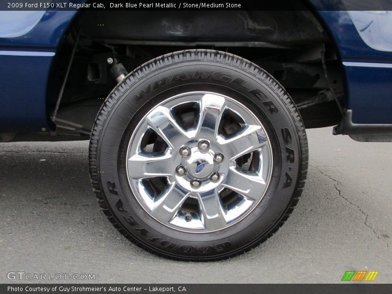 Dark Blue Pearl Metallic / Stone/Medium Stone 2009 Ford F150 XLT Regular Cab