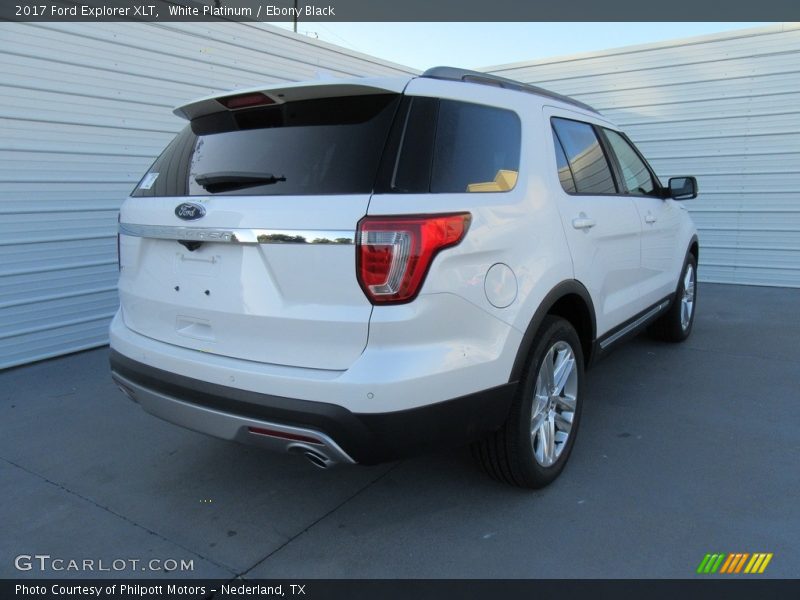 White Platinum / Ebony Black 2017 Ford Explorer XLT
