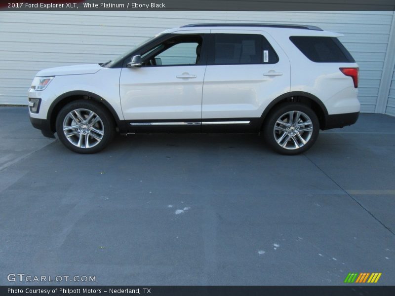 White Platinum / Ebony Black 2017 Ford Explorer XLT