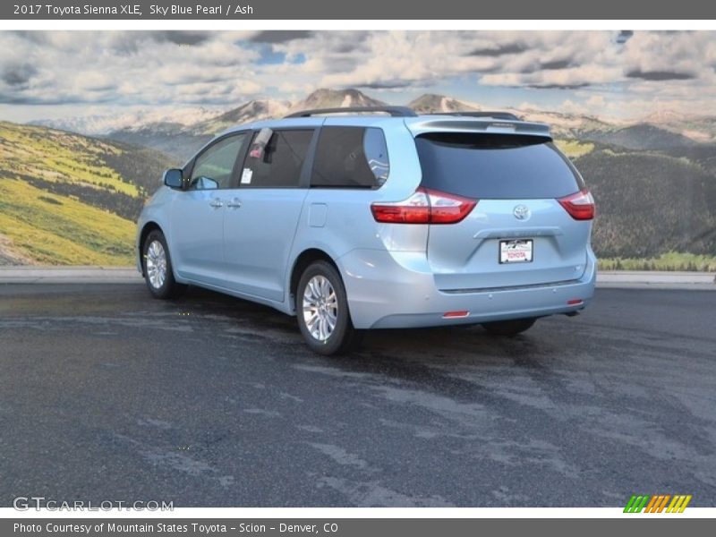 Sky Blue Pearl / Ash 2017 Toyota Sienna XLE