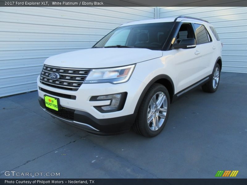 White Platinum / Ebony Black 2017 Ford Explorer XLT