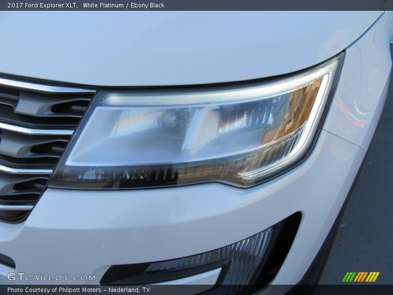 White Platinum / Ebony Black 2017 Ford Explorer XLT