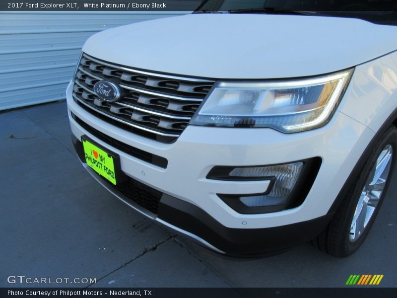 White Platinum / Ebony Black 2017 Ford Explorer XLT