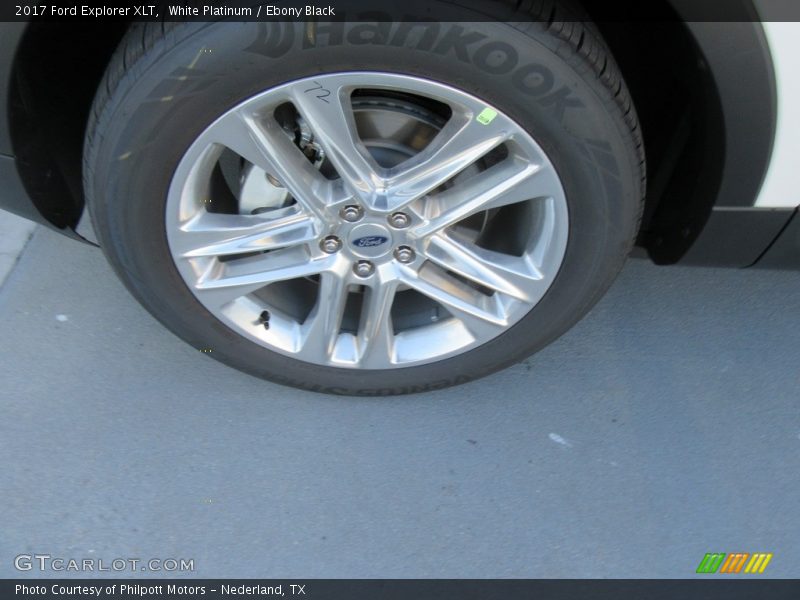 White Platinum / Ebony Black 2017 Ford Explorer XLT