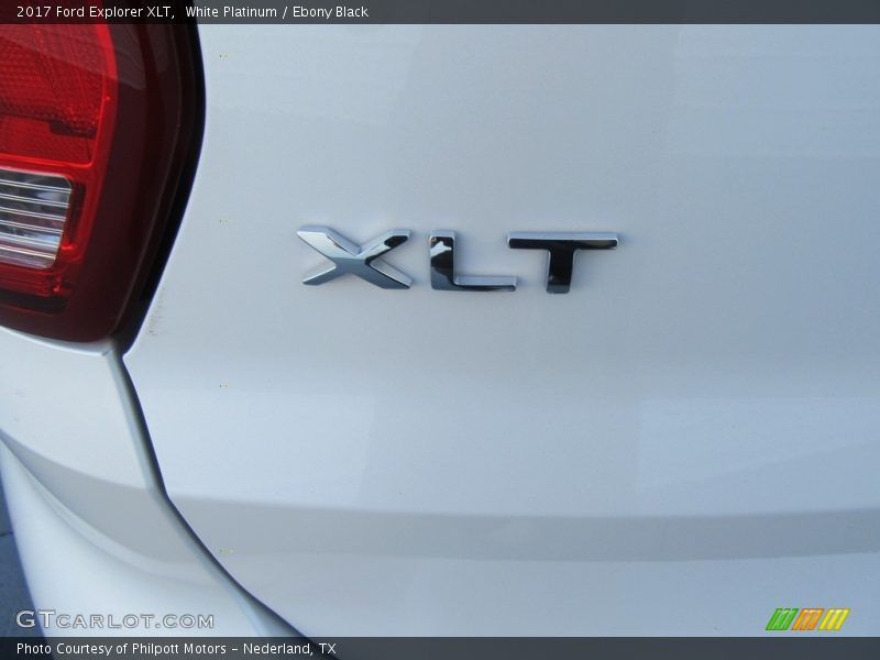 White Platinum / Ebony Black 2017 Ford Explorer XLT