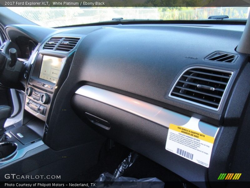 White Platinum / Ebony Black 2017 Ford Explorer XLT