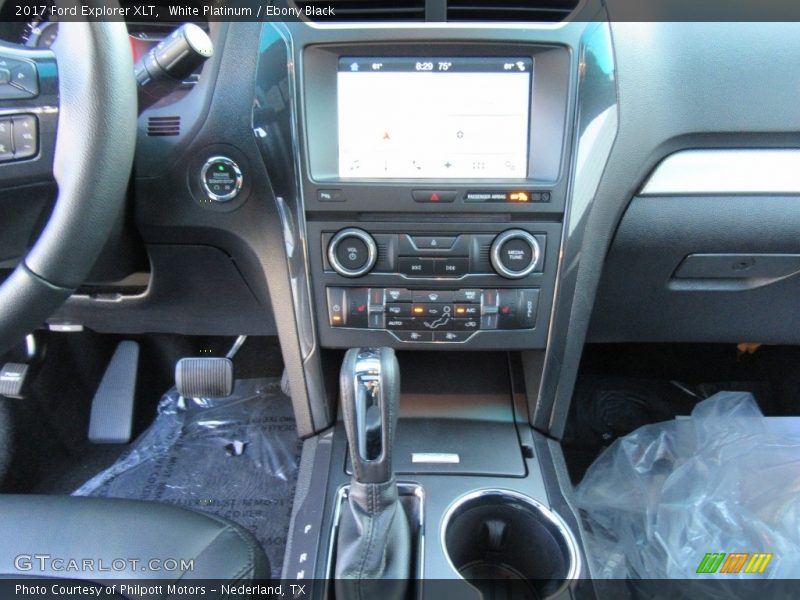 White Platinum / Ebony Black 2017 Ford Explorer XLT