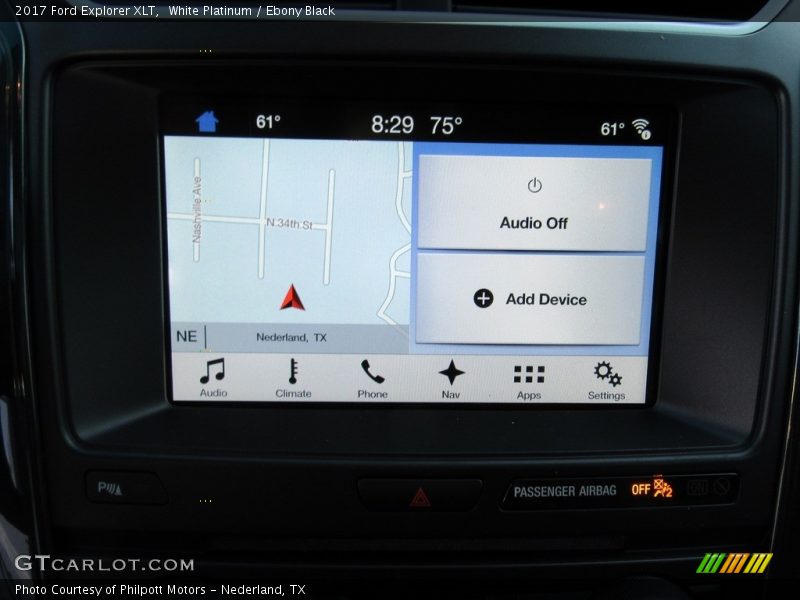 White Platinum / Ebony Black 2017 Ford Explorer XLT