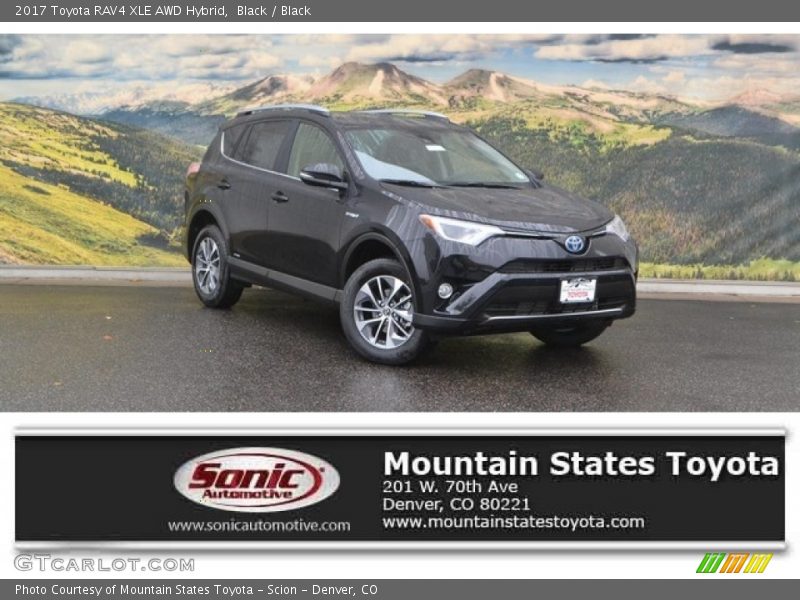 Black / Black 2017 Toyota RAV4 XLE AWD Hybrid