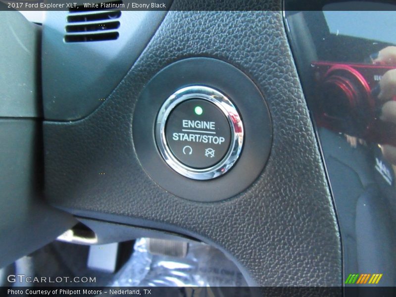 White Platinum / Ebony Black 2017 Ford Explorer XLT