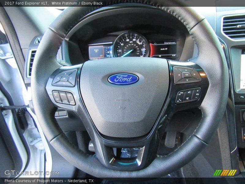 White Platinum / Ebony Black 2017 Ford Explorer XLT