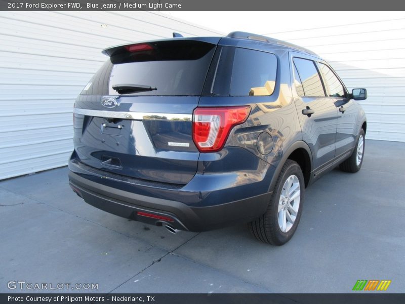 Blue Jeans / Medium Light Camel 2017 Ford Explorer FWD