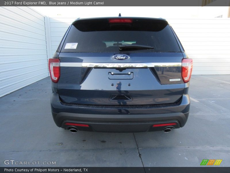 Blue Jeans / Medium Light Camel 2017 Ford Explorer FWD