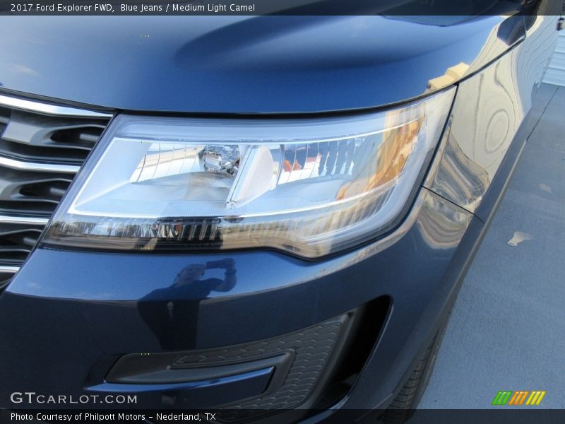 Blue Jeans / Medium Light Camel 2017 Ford Explorer FWD