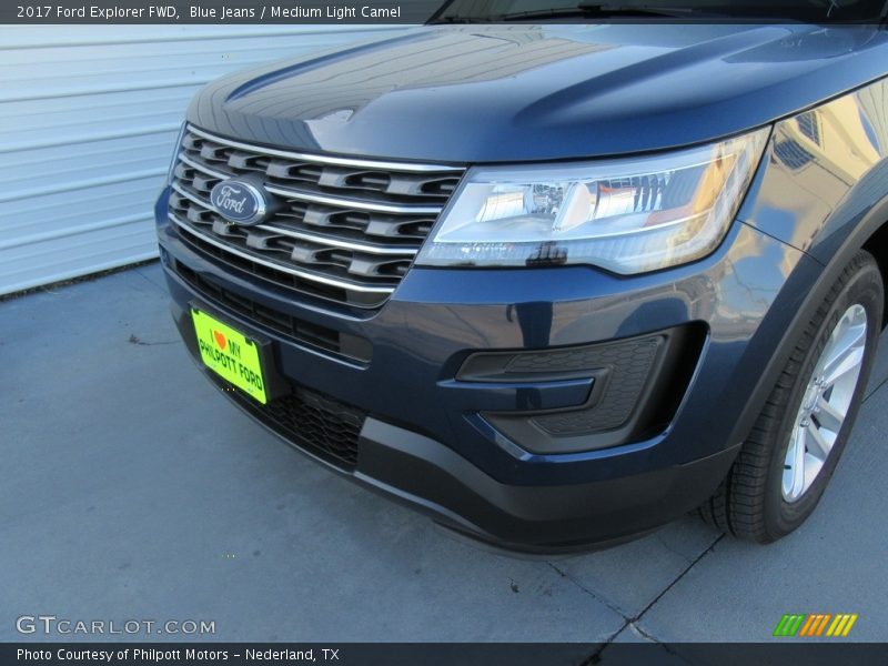 Blue Jeans / Medium Light Camel 2017 Ford Explorer FWD