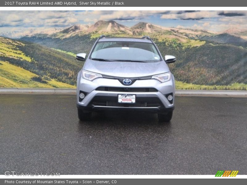 Silver Sky Metallic / Black 2017 Toyota RAV4 Limited AWD Hybrid