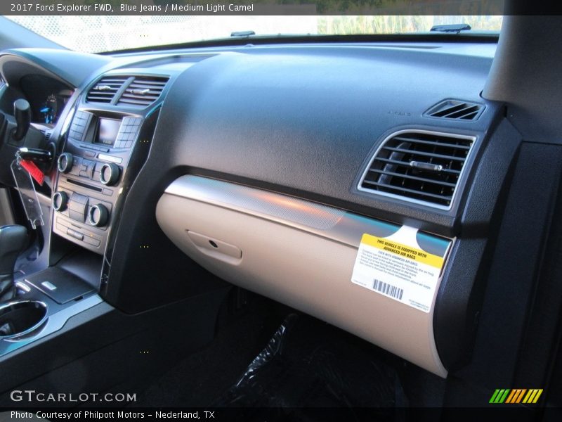 Blue Jeans / Medium Light Camel 2017 Ford Explorer FWD