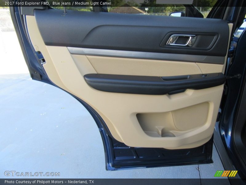Blue Jeans / Medium Light Camel 2017 Ford Explorer FWD