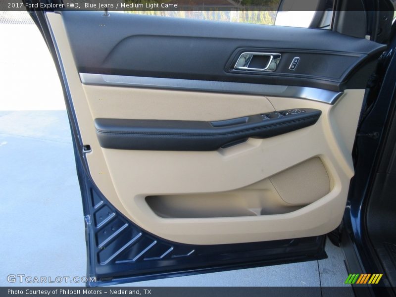 Blue Jeans / Medium Light Camel 2017 Ford Explorer FWD