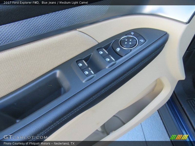 Blue Jeans / Medium Light Camel 2017 Ford Explorer FWD