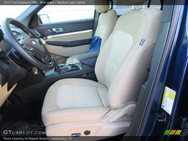 Blue Jeans / Medium Light Camel 2017 Ford Explorer FWD