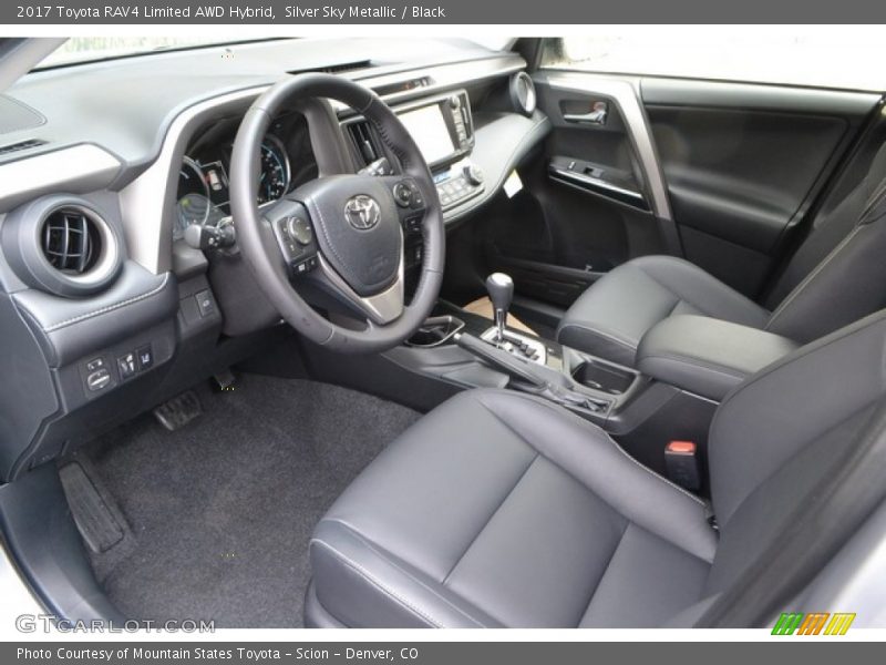 Silver Sky Metallic / Black 2017 Toyota RAV4 Limited AWD Hybrid
