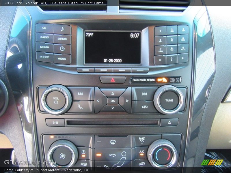 Blue Jeans / Medium Light Camel 2017 Ford Explorer FWD