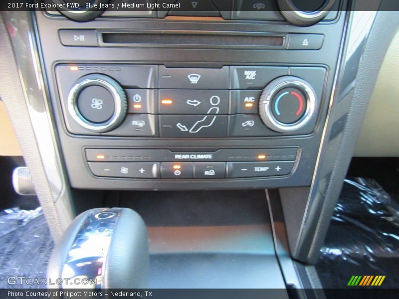 Blue Jeans / Medium Light Camel 2017 Ford Explorer FWD