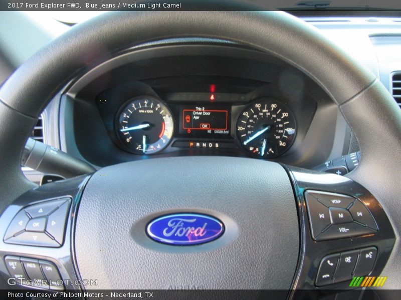 Blue Jeans / Medium Light Camel 2017 Ford Explorer FWD