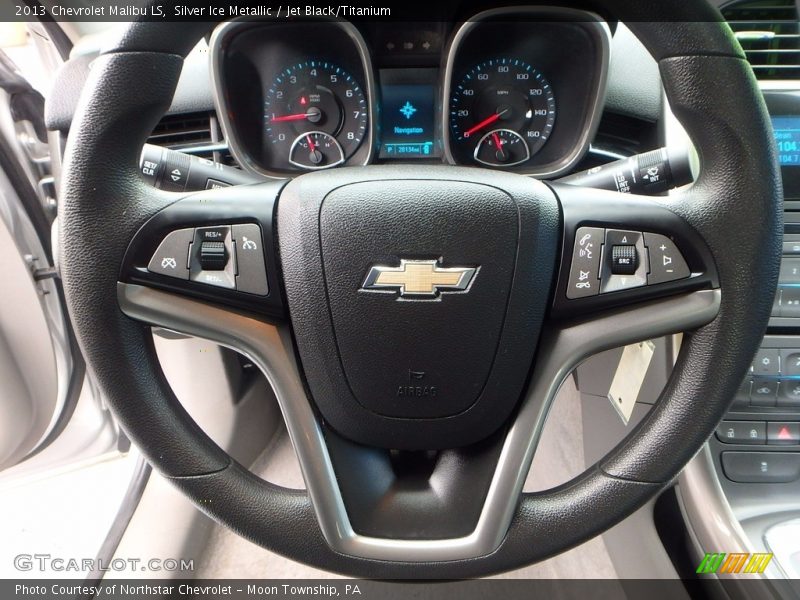 Silver Ice Metallic / Jet Black/Titanium 2013 Chevrolet Malibu LS