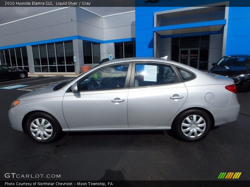 Liquid Silver / Gray 2010 Hyundai Elantra GLS