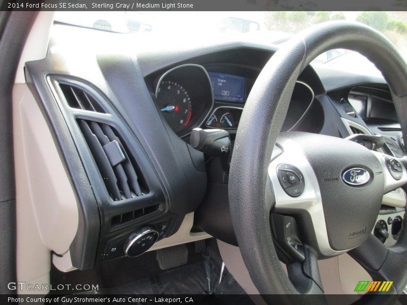 Sterling Gray / Medium Light Stone 2014 Ford Focus SE Sedan