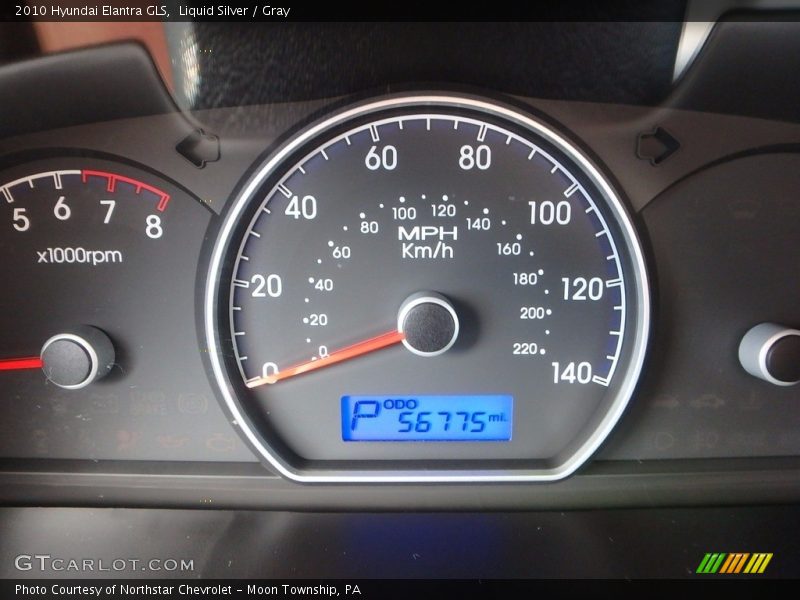 Liquid Silver / Gray 2010 Hyundai Elantra GLS