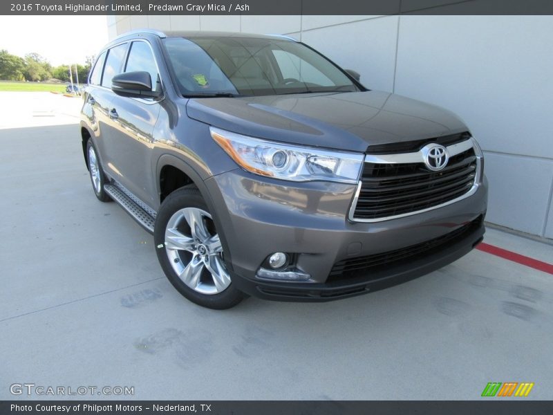 Predawn Gray Mica / Ash 2016 Toyota Highlander Limited