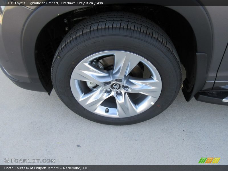 Predawn Gray Mica / Ash 2016 Toyota Highlander Limited