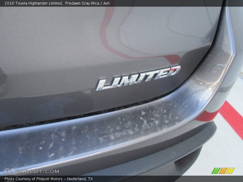 Predawn Gray Mica / Ash 2016 Toyota Highlander Limited