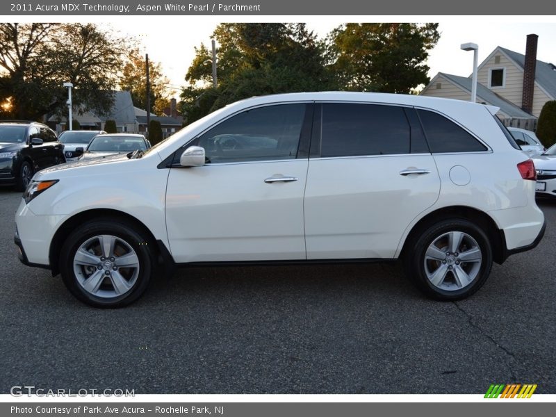 Aspen White Pearl / Parchment 2011 Acura MDX Technology