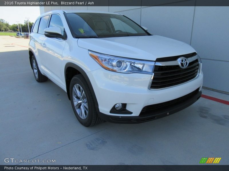 Blizzard Pearl / Ash 2016 Toyota Highlander LE Plus