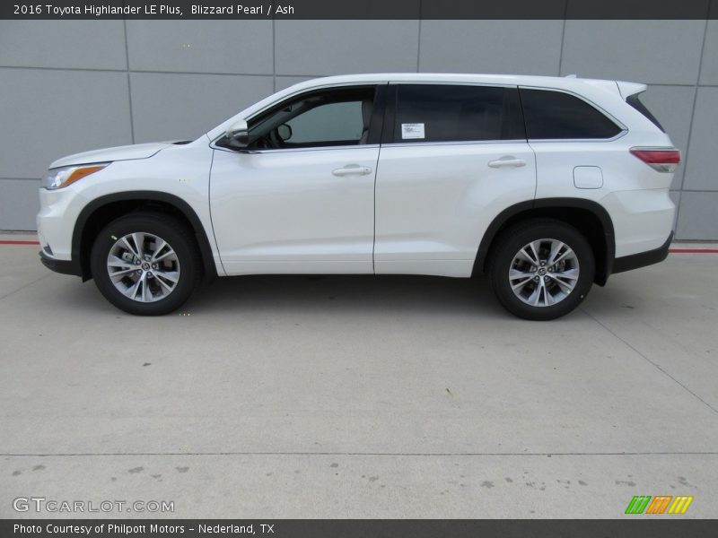 Blizzard Pearl / Ash 2016 Toyota Highlander LE Plus