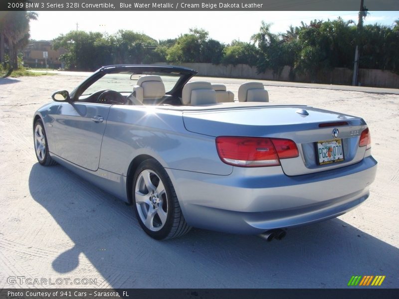 Blue Water Metallic / Cream Beige Dakota Leather 2009 BMW 3 Series 328i Convertible