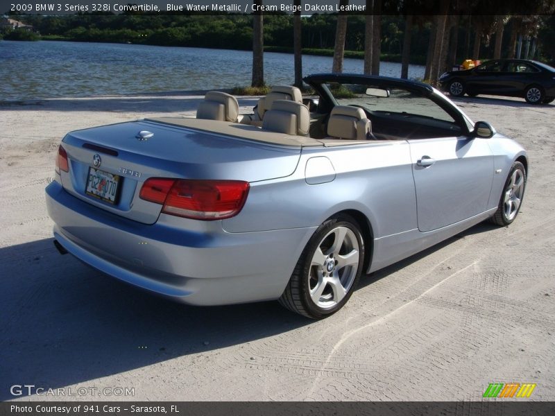 Blue Water Metallic / Cream Beige Dakota Leather 2009 BMW 3 Series 328i Convertible