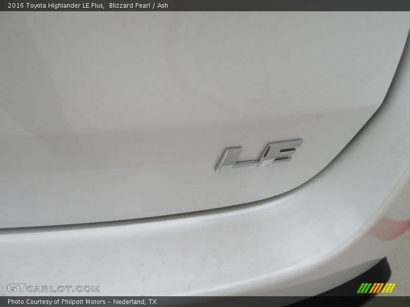 Blizzard Pearl / Ash 2016 Toyota Highlander LE Plus