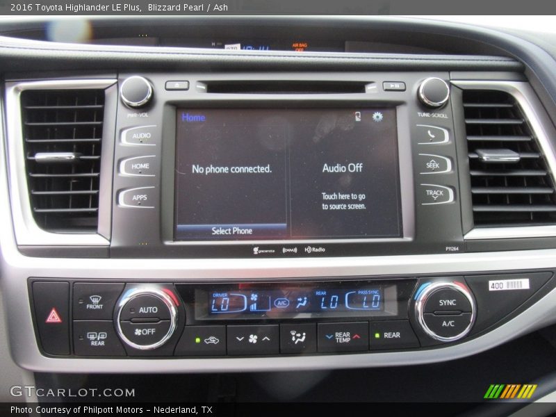 Blizzard Pearl / Ash 2016 Toyota Highlander LE Plus